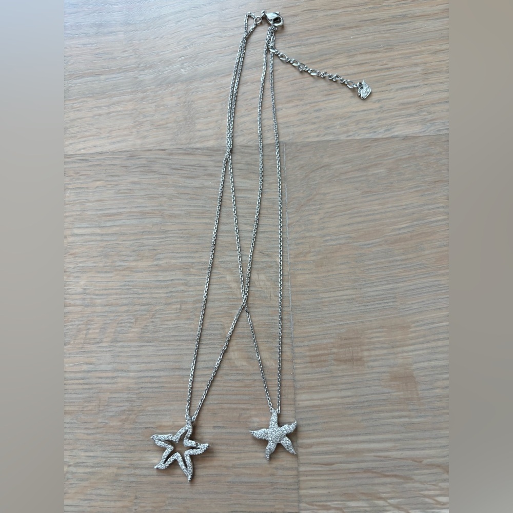 Swarovski double stars necklace